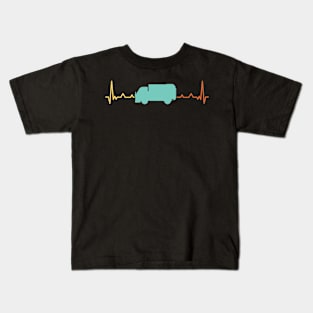 Love Garbage Truck Heartbeat Kids T-Shirt